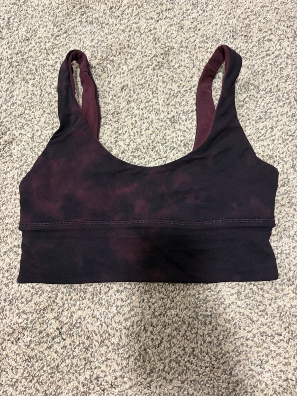 lululemon athletica align reversible Maroon Tie-Dye Sports Bra